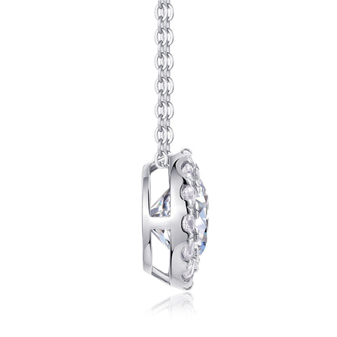 Legend Of The Starry Night 2-Carat Moissanite Pendant Necklace in S925 Silver