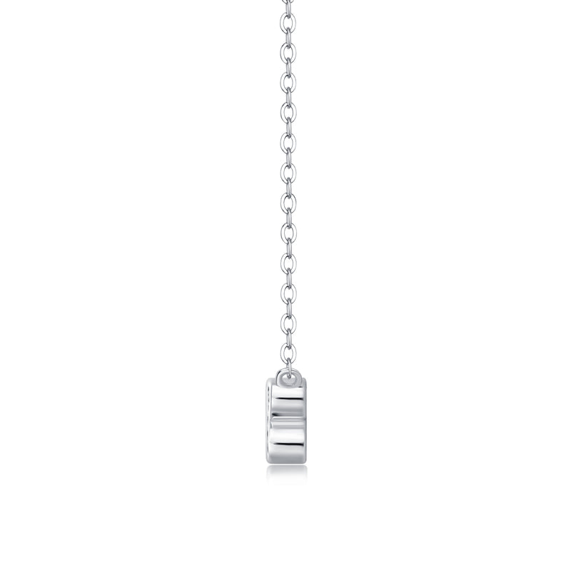 Luxury S925 Silver Moissanite Pendant Necklace 40cm - 1