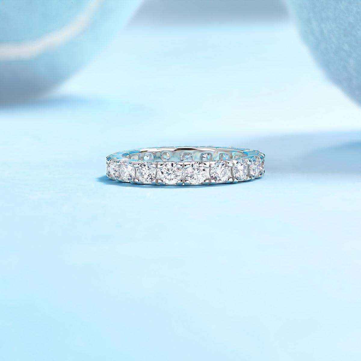 S925 Silver Starry Sky Moissanite Ring Luxury Fashion Jewelry