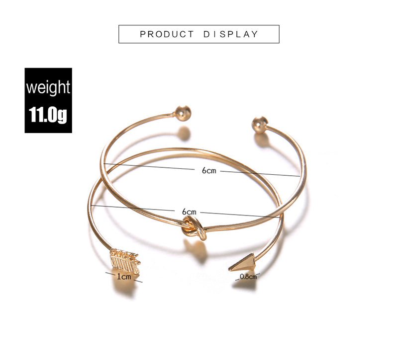 Womens Arrow Knot Cuff Bracelet in Alloy - 1