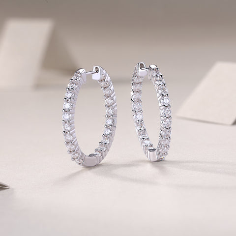 Luxury Moissanite Stud Earrings in S925 Silver Elegant Fashion Jewelry