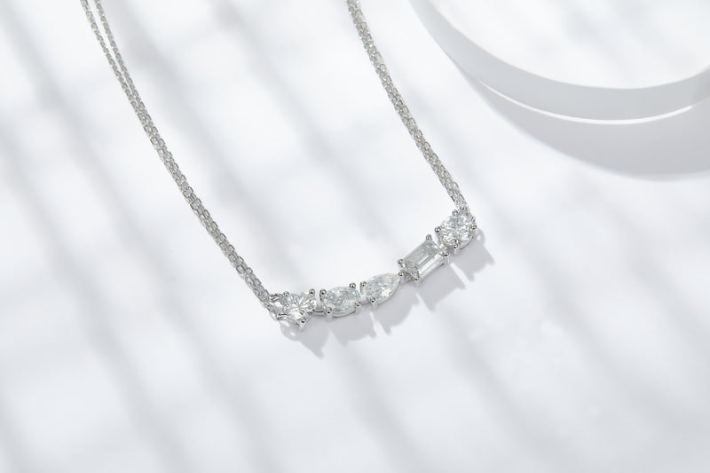 1Galaxy Moissanite Pendant Set in S925 Sterling Silver with Platinum Plating - 2