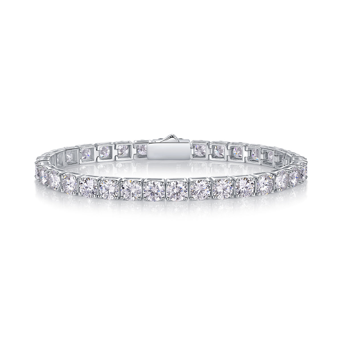 Luxury S925 Silver Moissanite Tennis Bracelet 16.5cm