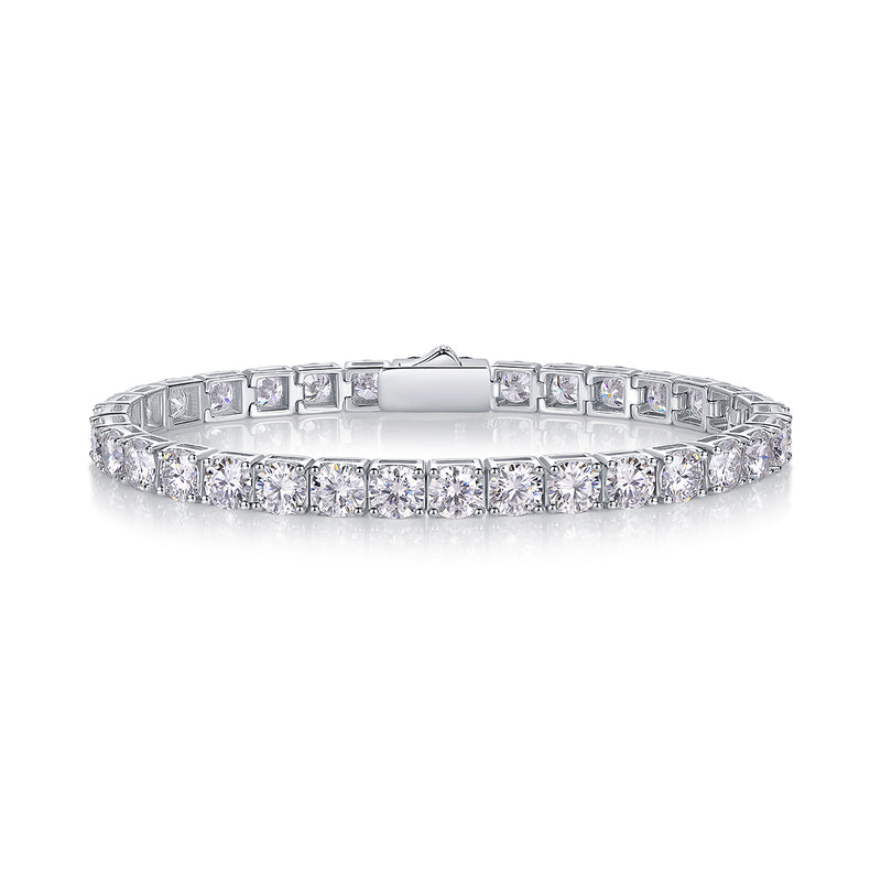 Luxury S925 Silver Moissanite Tennis Bracelet 16.5cm Elegant Fine Jewelry - 2