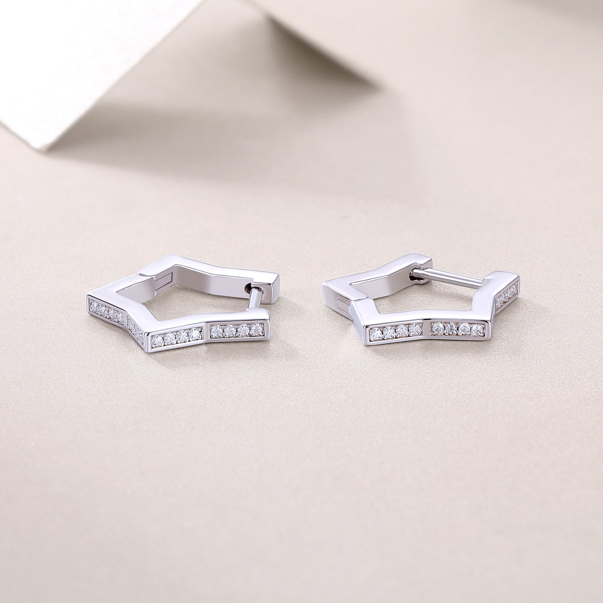 Galaxy Wandering Moissanite Silver Stud Earrings Luxury Fashion Jewelry
