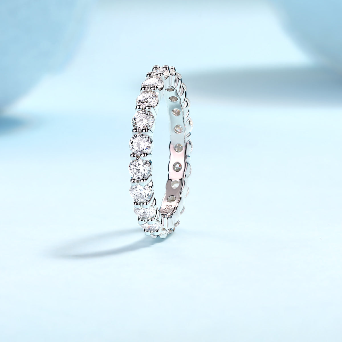 Luxury Moissanite Row Ring in S925 Silver