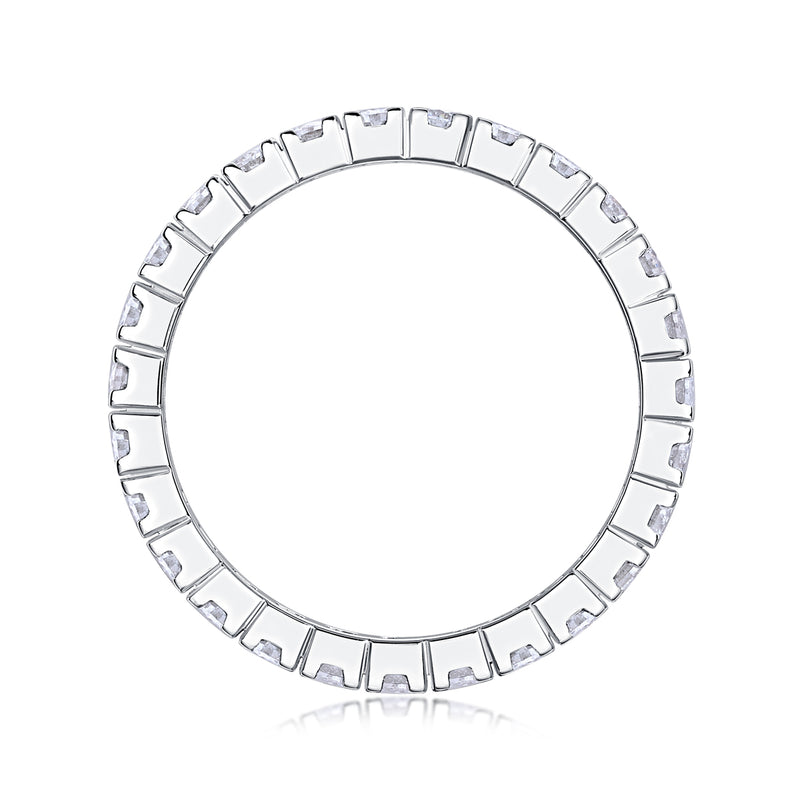 Multi-Row Moissanite S925 Silver Ring Elegant Luxury Jewelry - 2