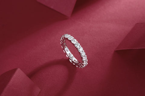 Luxury Moissanite Row Ring in S925 Silver
