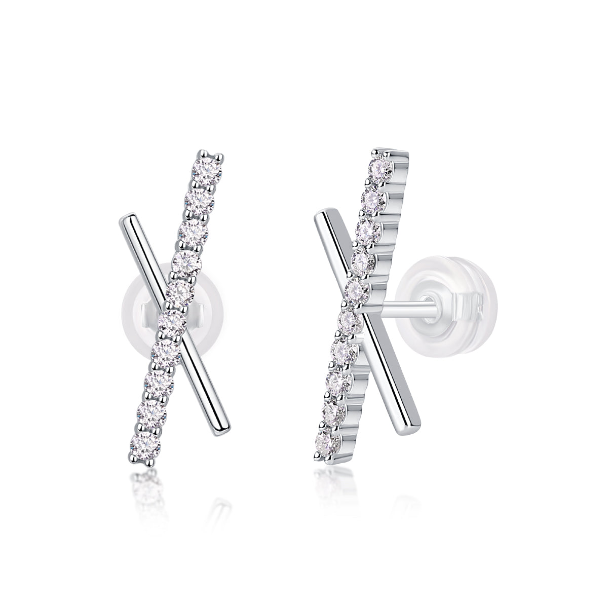S925 Silver Moissanite Meteor Stud Earrings Luxury Fashion Jewelry
