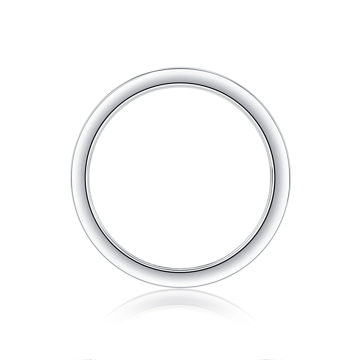 S925 Silver Moissanite Wedding Ring Luxury Fashion Band