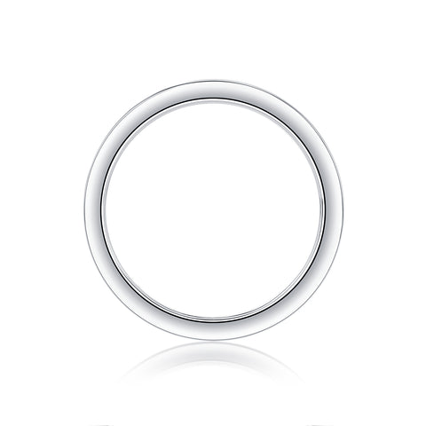 S925 Silver Moissanite Wedding Ring Luxury Fashion Band