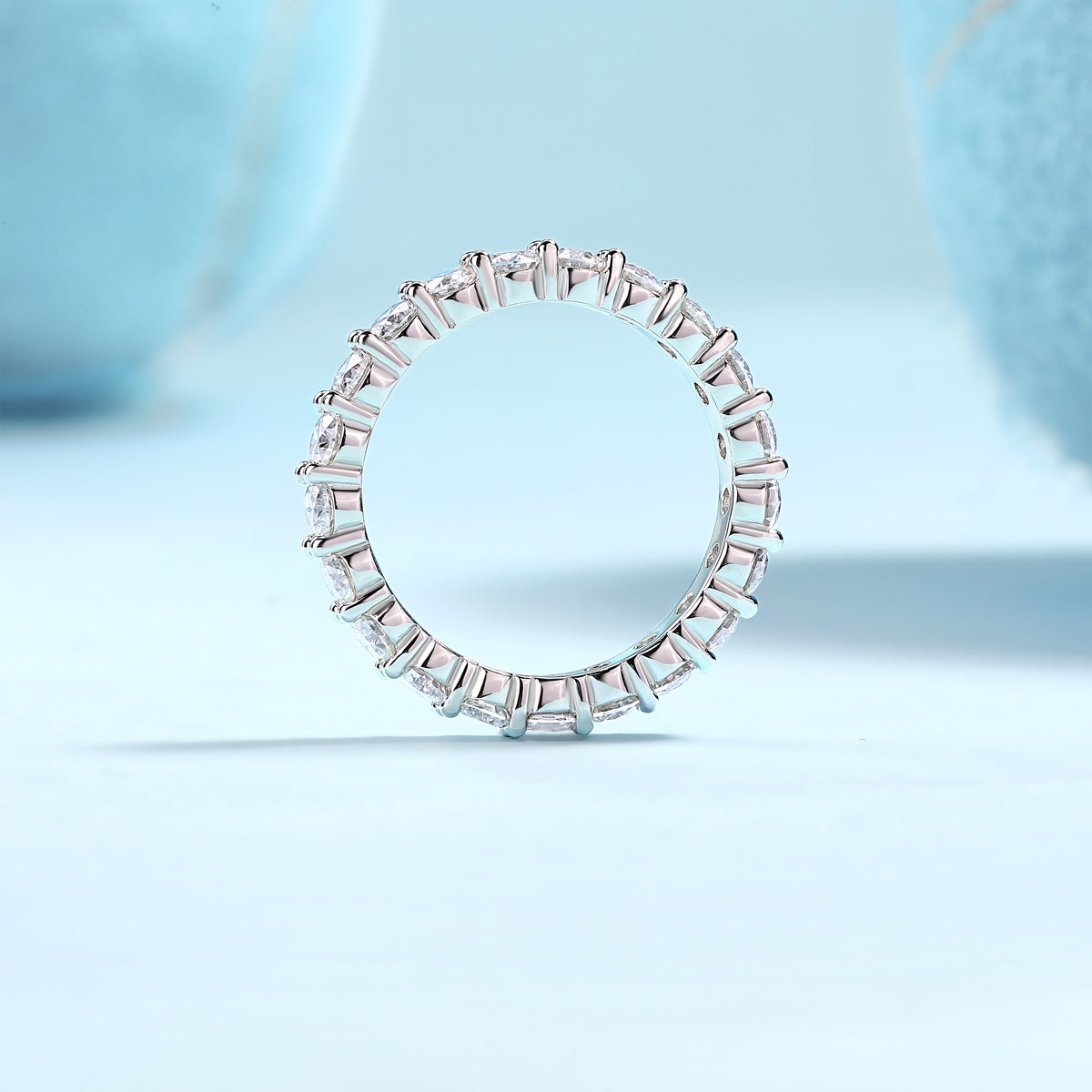 Luxury Moissanite Row Ring in S925 Silver