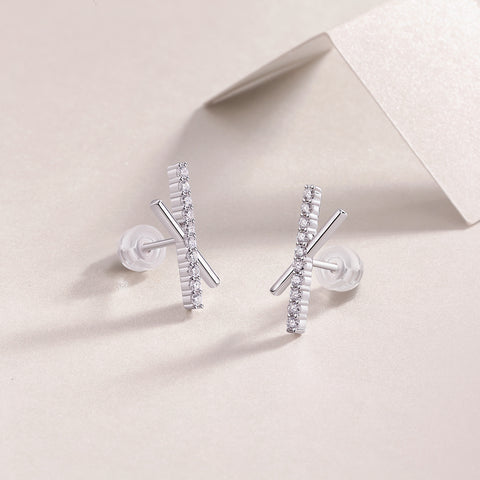 S925 Silver Moissanite Meteor Stud Earrings Luxury Fashion Jewelry