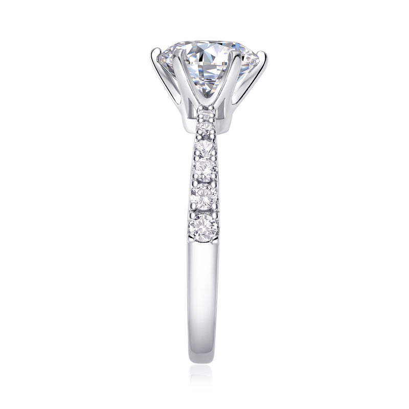 2 Carat Moissanite Silver Ring Luxury Fashion Statement - 3