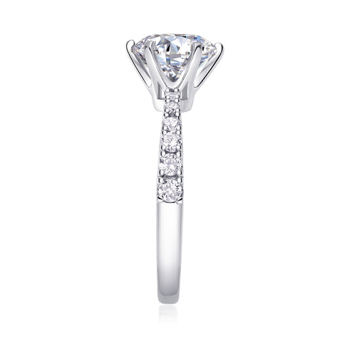 2 Carat Moissanite Silver Ring Luxury Fashion Statement