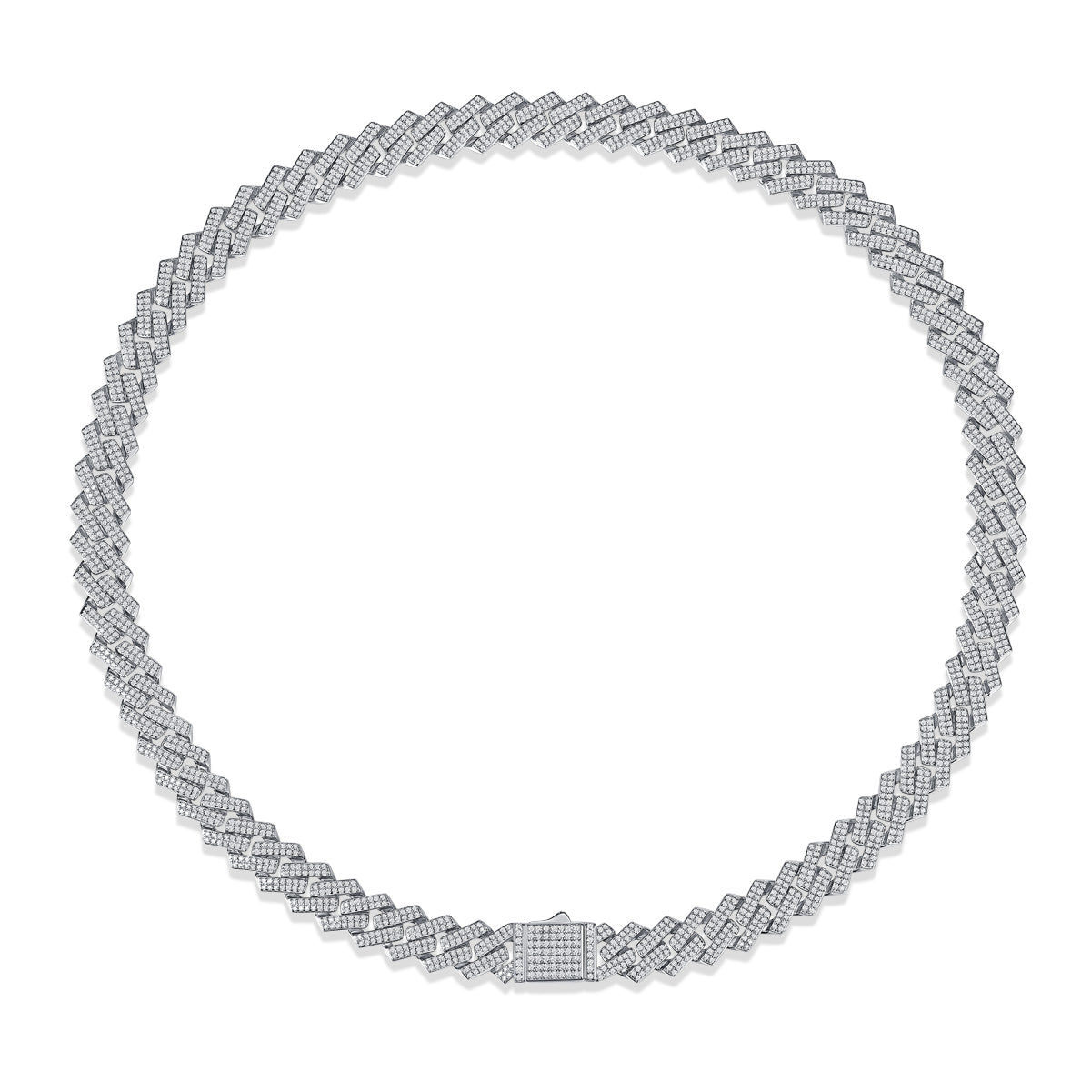 S925 Silver Moissanite Necklace Luxury Fashion Chain