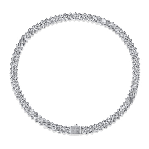 S925 Silver Moissanite Necklace Luxury Fashion Chain