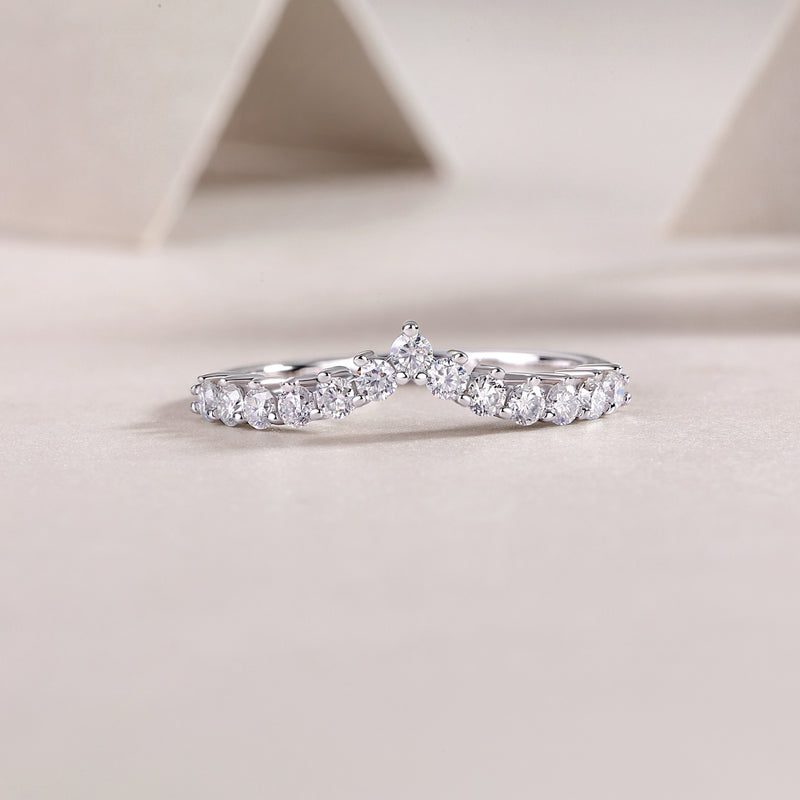 Luxury Moissanite Silver Crown Ring Elegant S925 Fine Jewelry - 6