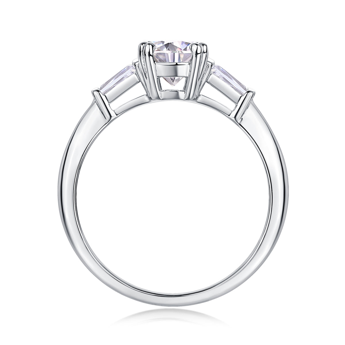Classic Moissanite Wedding Ring Set in S925 Silver