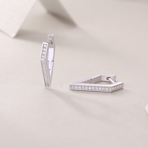 1Coronation S925 Sterling Silver Moissanite Stud Earrings Fashion Jewelry