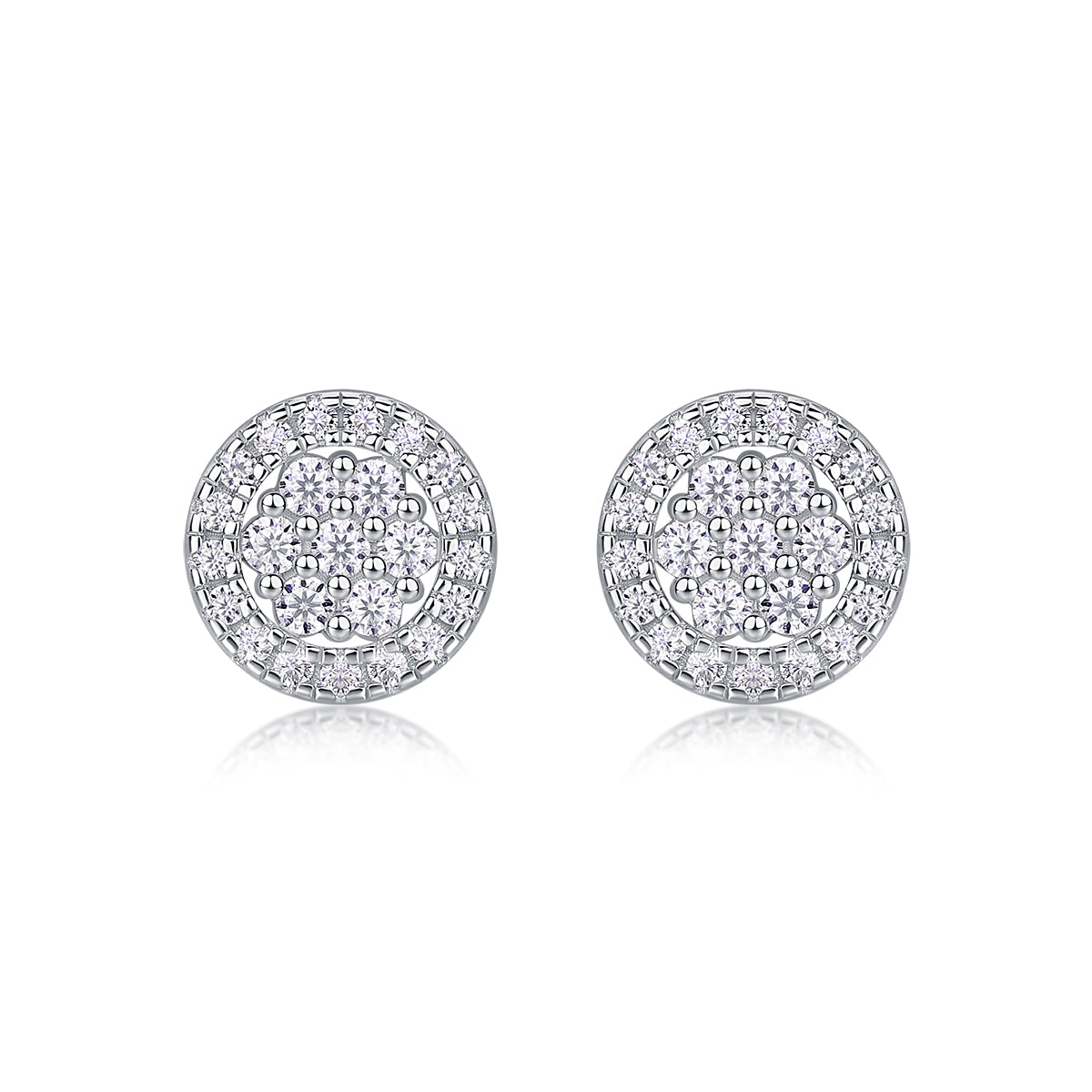 1Cosmic Conjecture S925 Sterling Silver Moissanite Stud Earrings