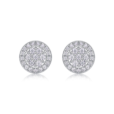 1Cosmic Conjecture S925 Sterling Silver Moissanite Stud Earrings