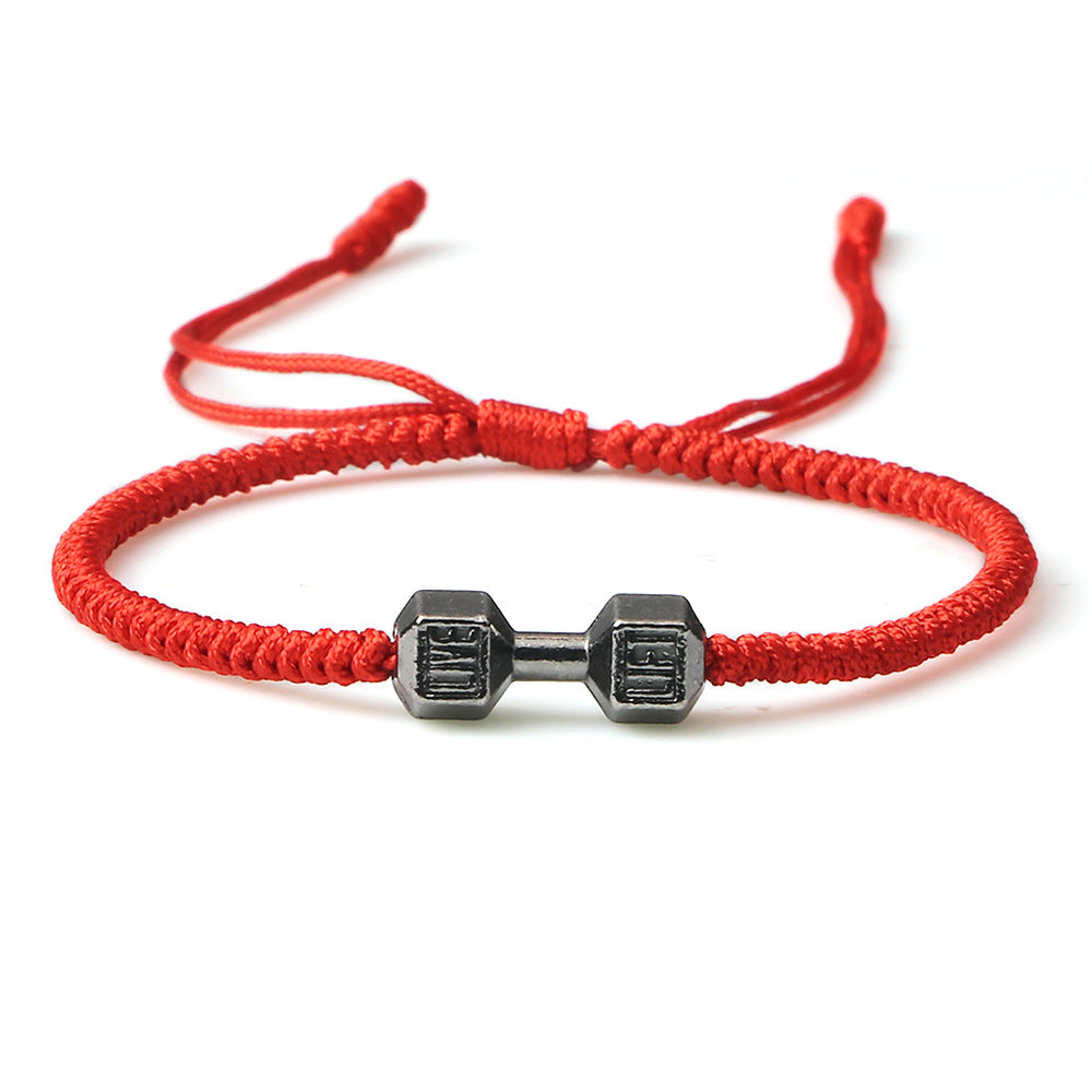 Originality Woven Alloy Dumbbell Bracelet for Everyday Wear