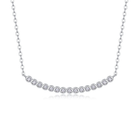 S925 Sterling Silver Moissanite Pendant Necklace Set Elegant Minimalist Design
