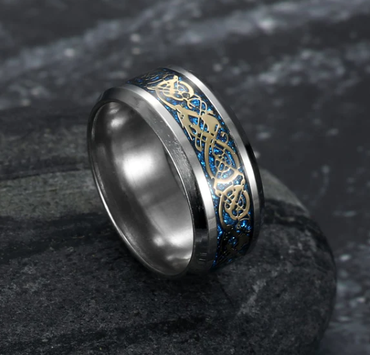 Asgard Basilisk Scale Titanium Steel Ring