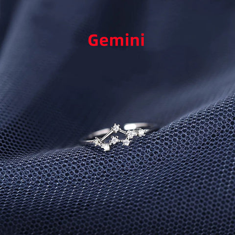 Minimalist Zodiac Sign Silver Ring for Everyday Wear