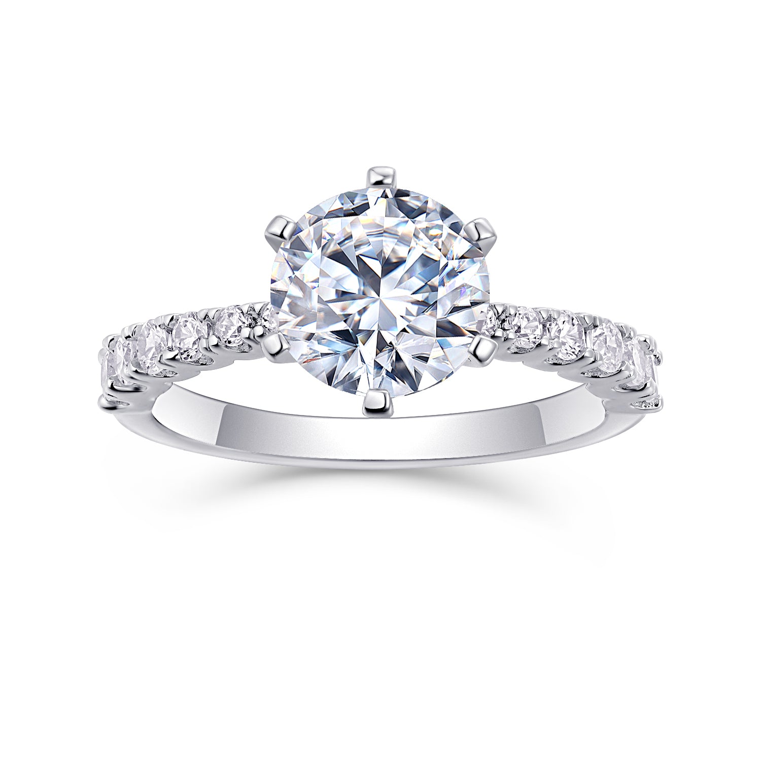 2 Carat Moissanite Silver Ring Luxury Fashion Statement