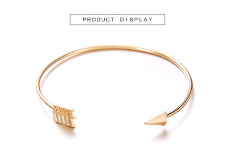 Womens Arrow Knot Cuff Bracelet in Alloy