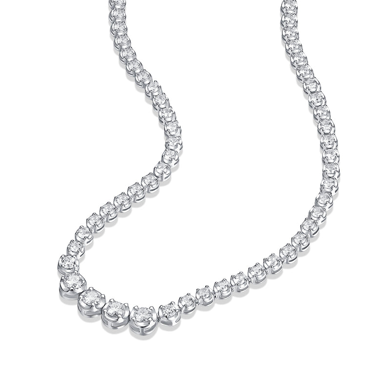 Luxurious Moissanite Pendant Necklace Set in S925 Silver - 1