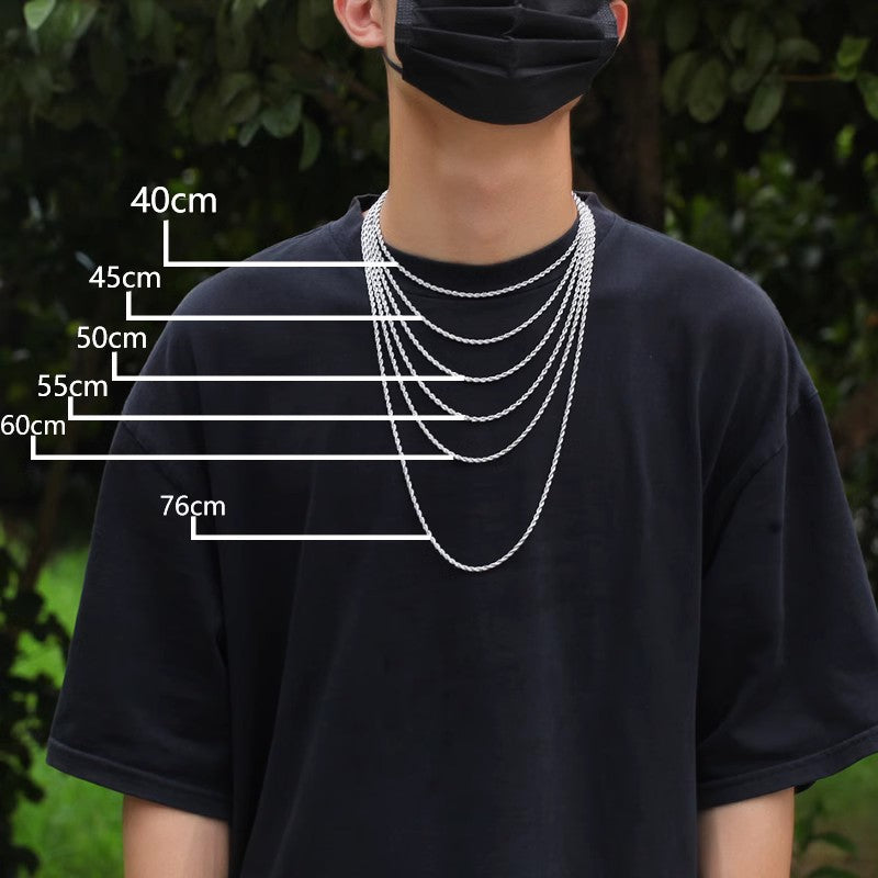 Stainless Steel Twisted Rope Chain Bracelet Minimalist Unisex Design
