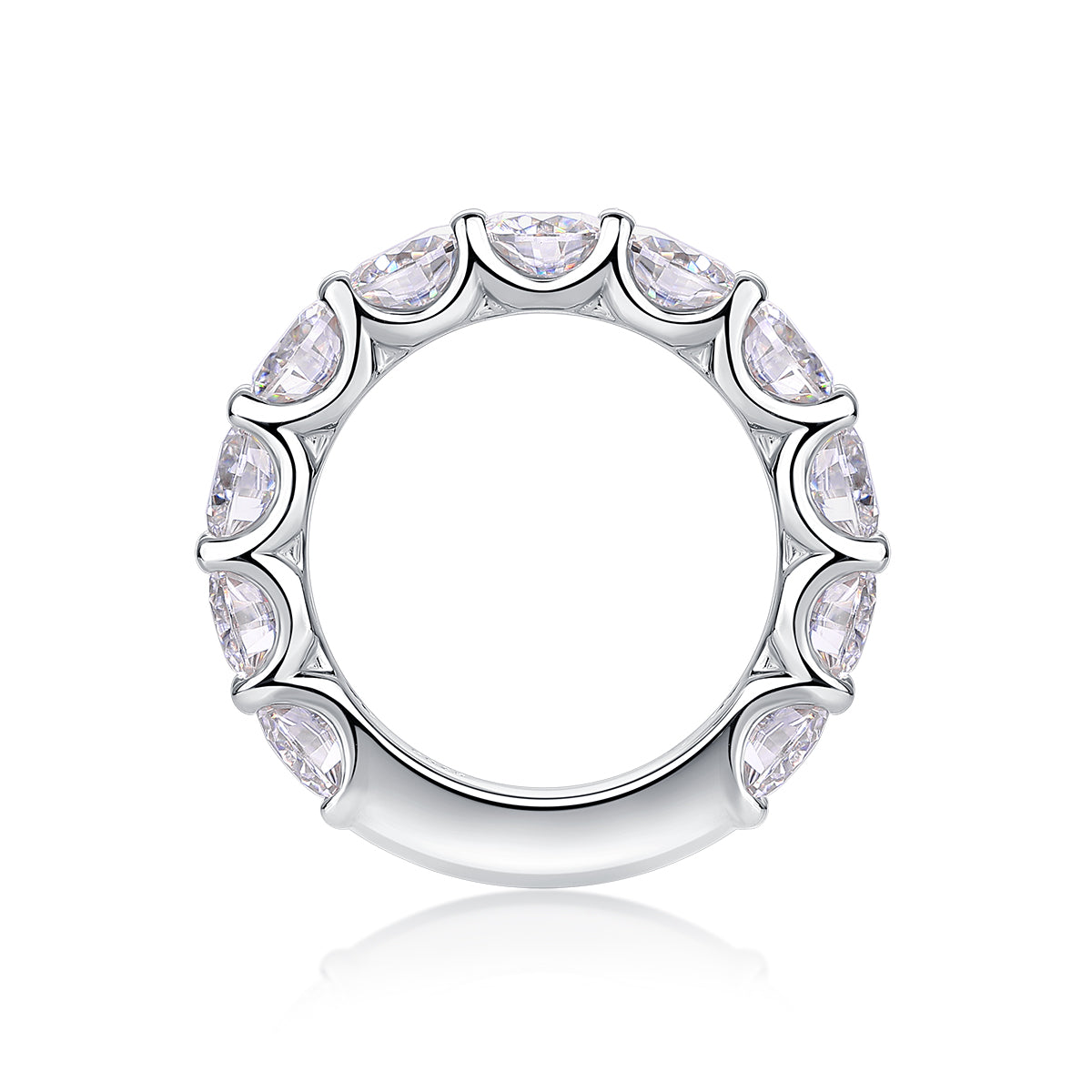 Luxury Moissanite S925 Silver Eternity Ring for Bridal Fashion
