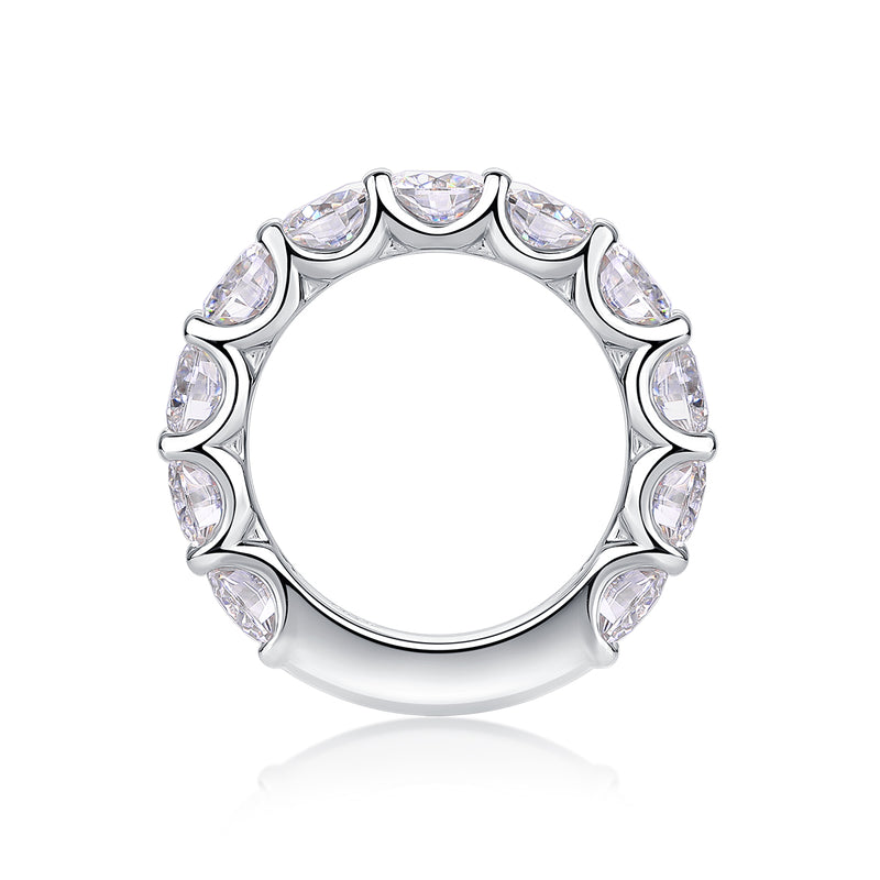 Luxury Moissanite S925 Silver Eternity Ring for Bridal Fashion - 3