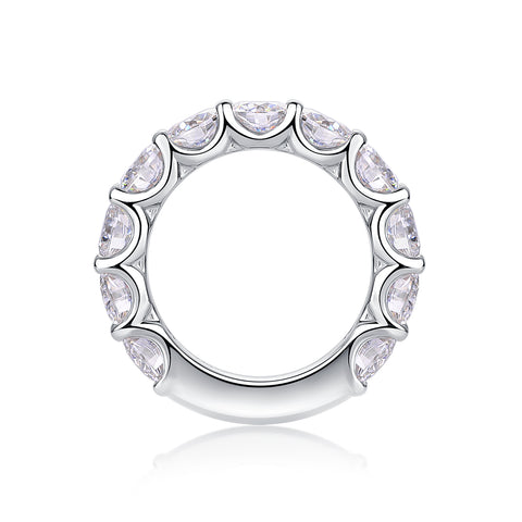 Luxury Moissanite S925 Silver Eternity Ring for Bridal Fashion