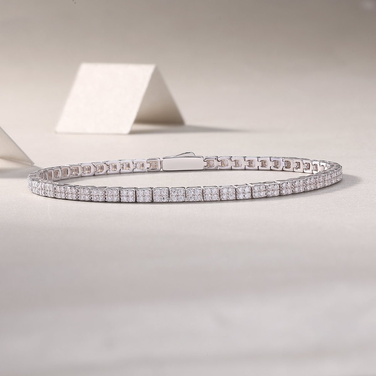 S925 Silver Moissanite Tennis Bracelet Luxurious Fashion Jewelry