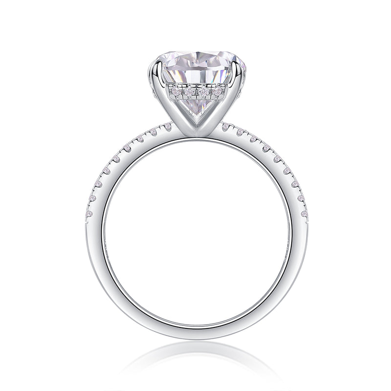 Pear-Shaped Moissanite Ring in S925 Sterling Silver Elegant Fashion Jewelry - 1