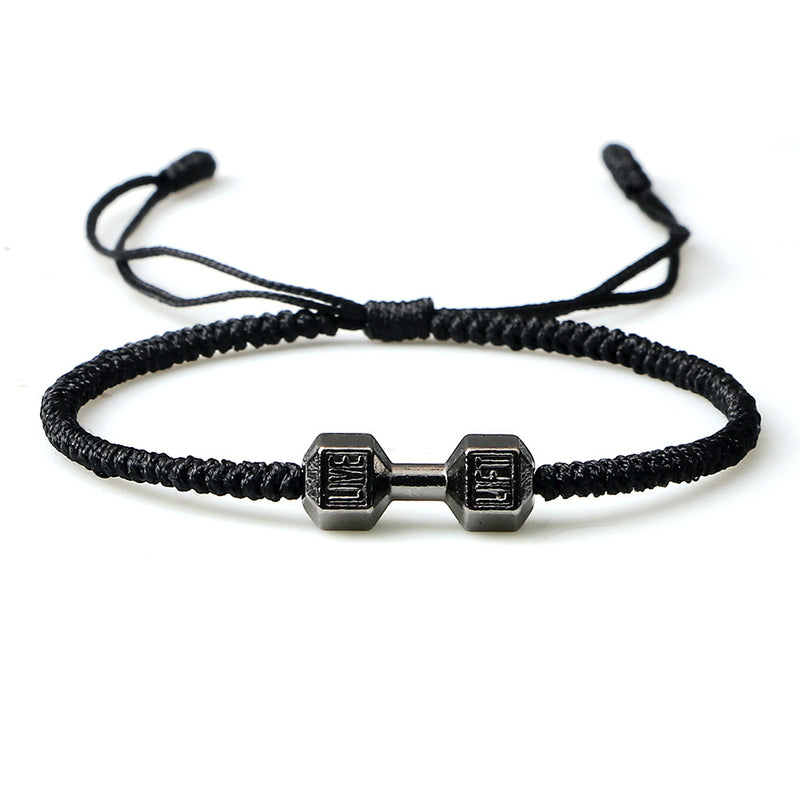 Originality Woven Alloy Dumbbell Bracelet for Everyday Wear - 8