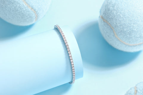 Luxury Moissanite Tennis Bracelet in S925 Silver 19cm