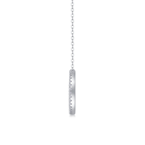 S925 Sterling Silver Moissanite Pendant Necklace Fashion Jewelry