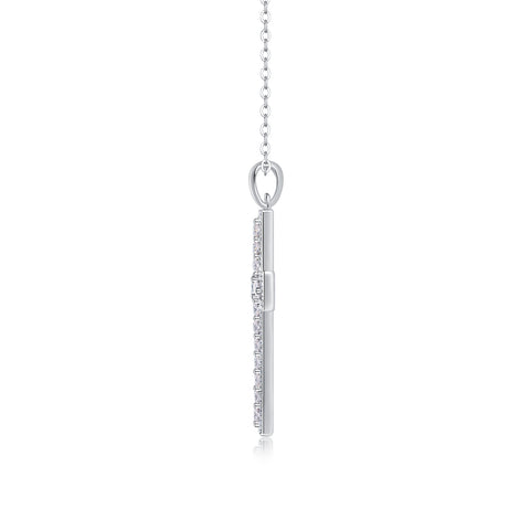 Luxury S925 Silver Moissanite Cross Pendant Necklace 40cm Elegant Fine Jewelry