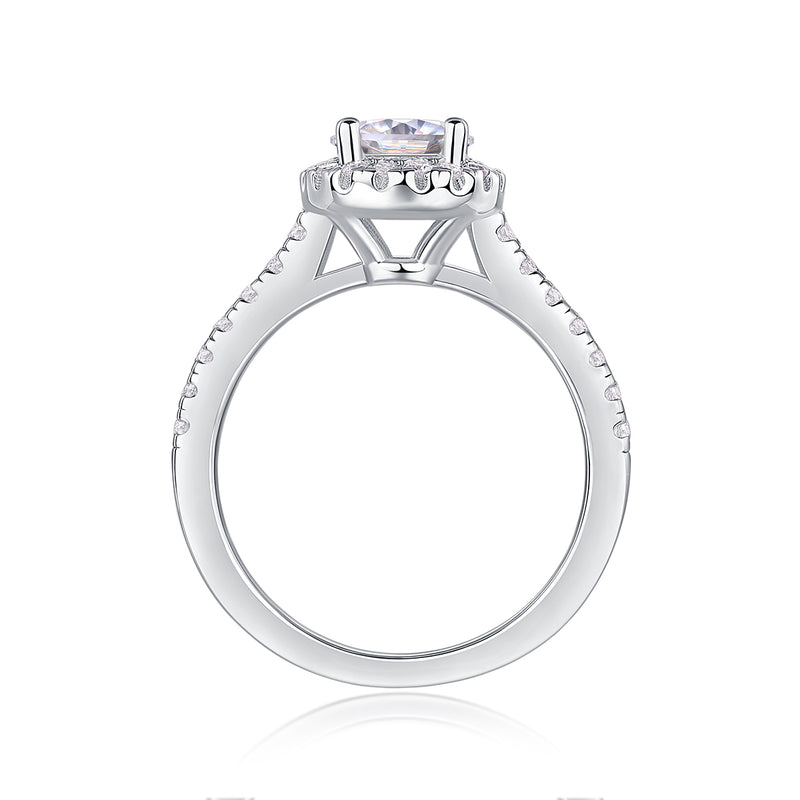 1 Carat Moissanite S925 Silver Ring Modern & Elegant Statement Jewelry - 1