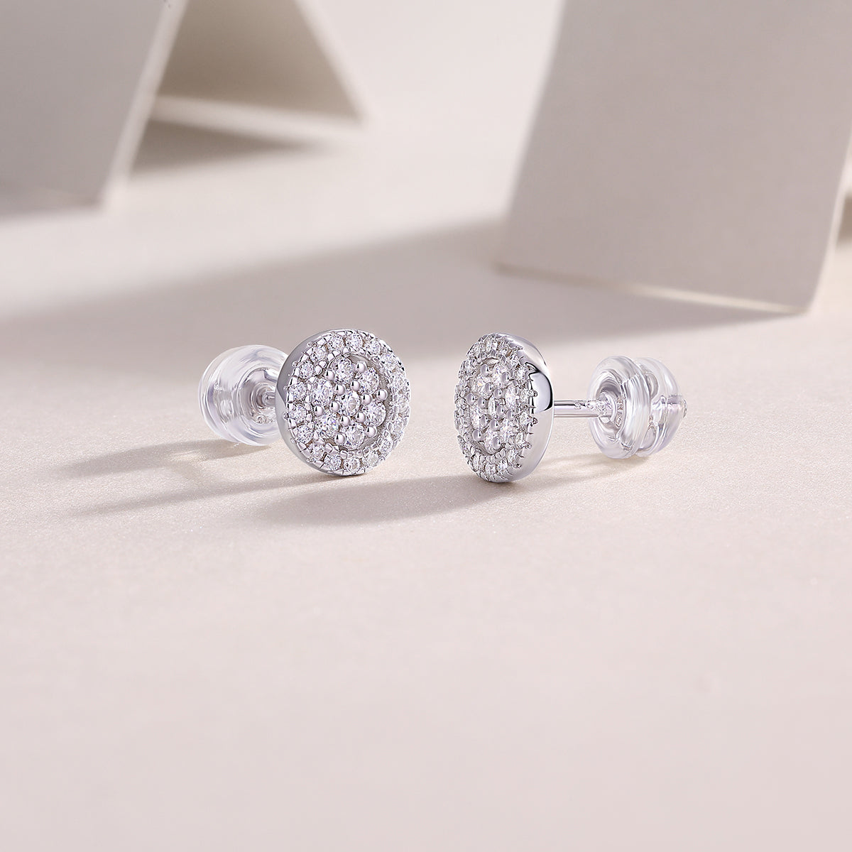 1Cosmic Conjecture S925 Sterling Silver Moissanite Stud Earrings