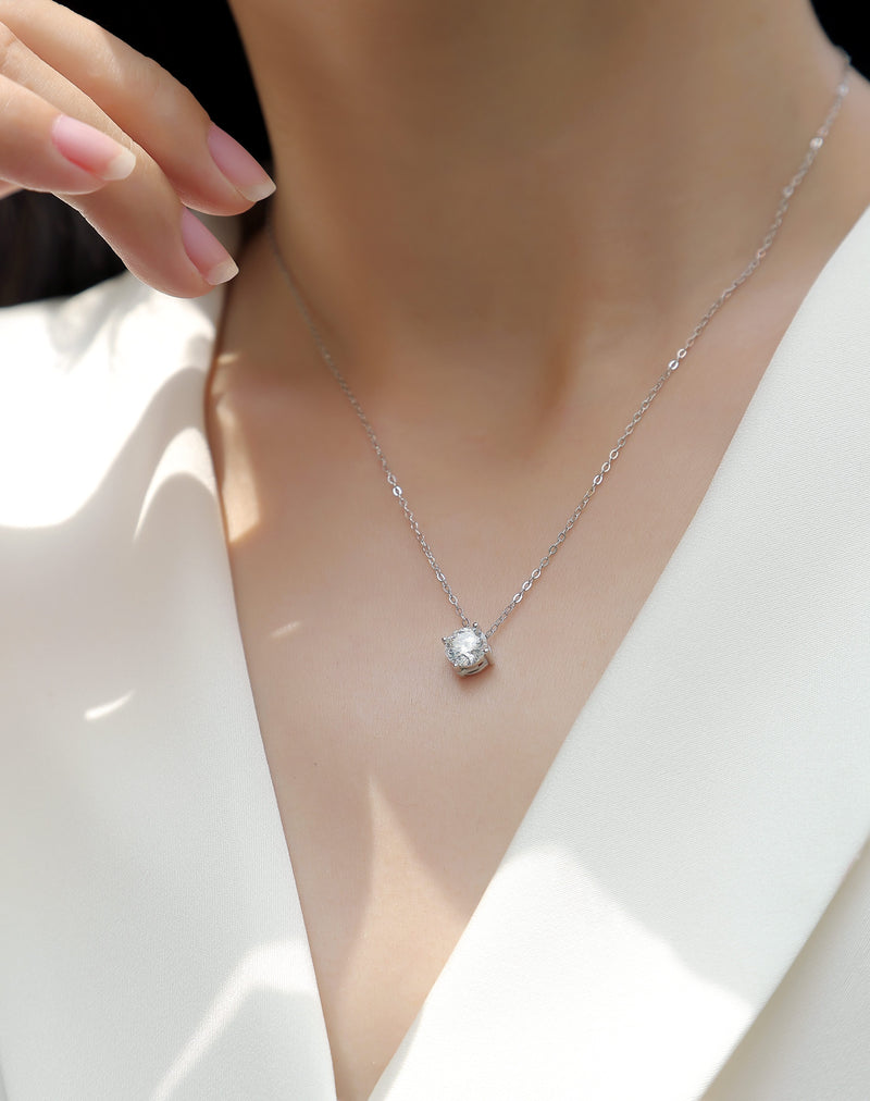 1True Heart Moissanite Pendant Necklace in S925 Sterling Silver Modern & Elegant - 5