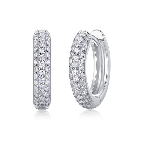 S925 Silver Star Moissanite Stud Earrings Modern Elegant Fine Jewelry