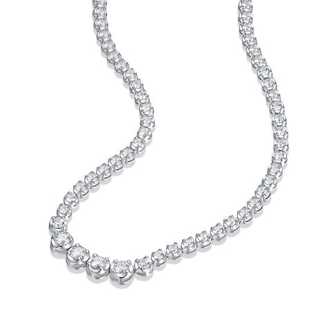 Luxurious Moissanite Pendant Necklace Set in S925 Silver