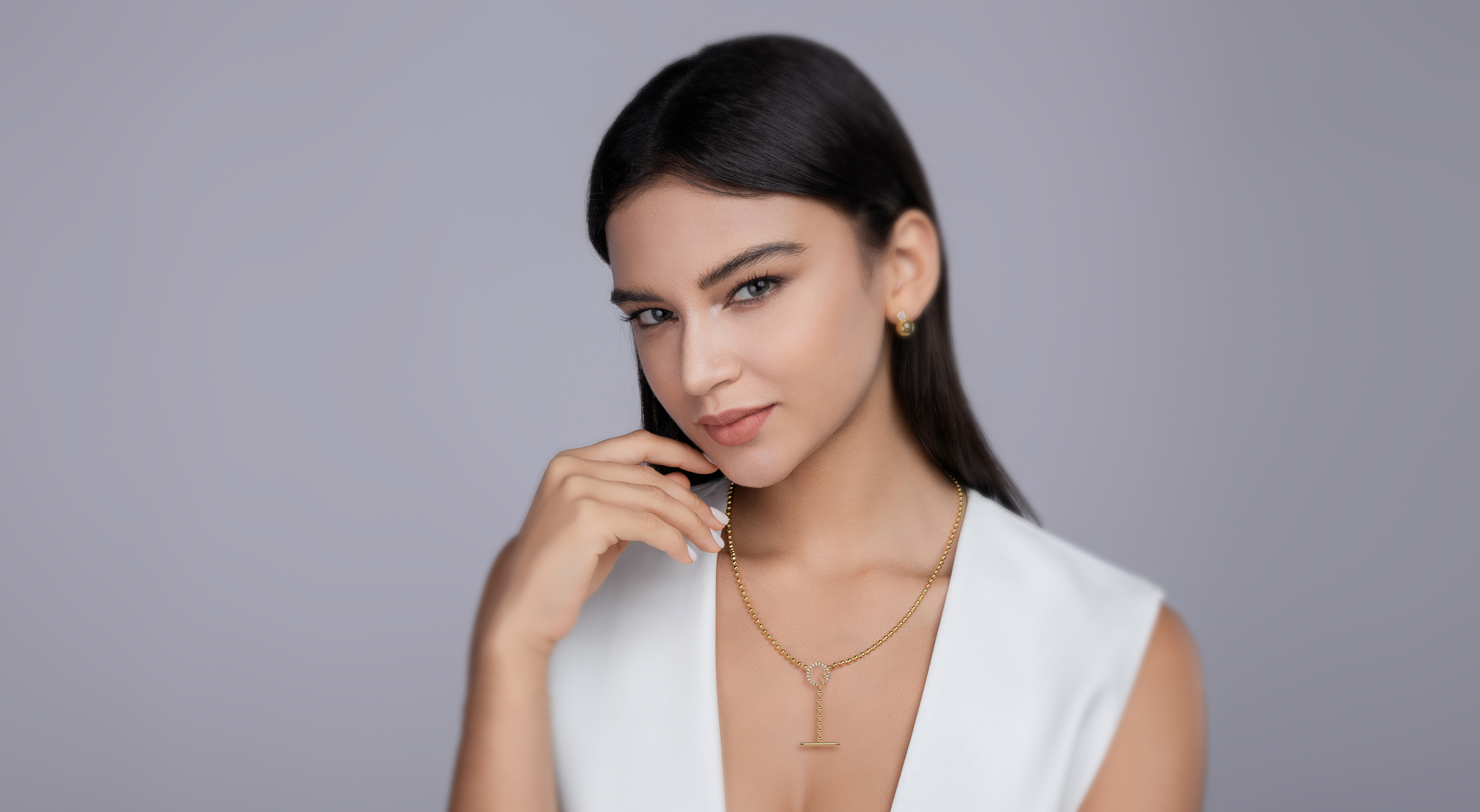 Light and Shadow Moissanite Sterling Silver Necklace