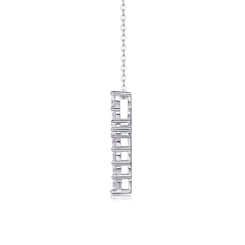 1Faith Luxury Moissanite Cross Pendant Necklace in S925 Silver - Modern Elegant Fine Jewelry